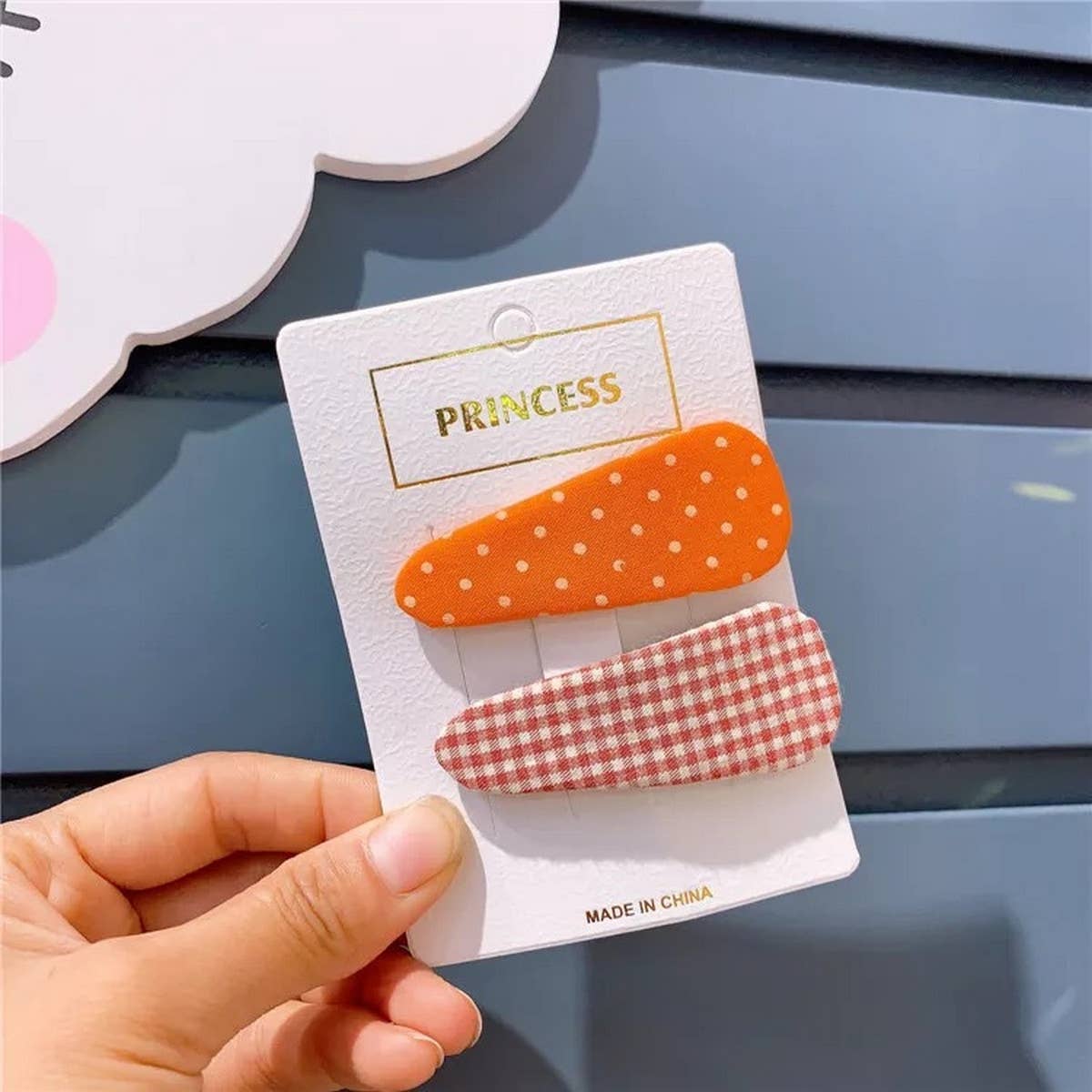 CHILDREN'S SOLID COLOR POLKA DOT PLAID HAIRPIN