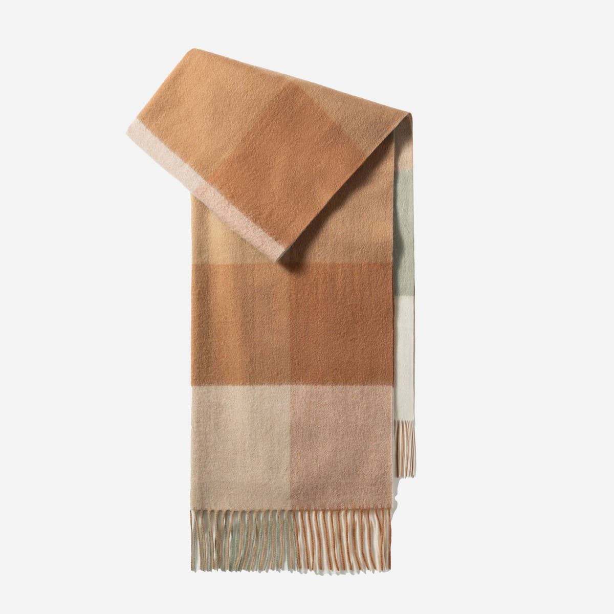 100% Wool Plaid Scarf ??Long Warm Winter Wrap_CWASC1095