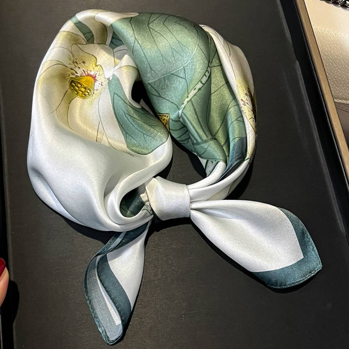 Silk Camellia Scarf - Versatile Sun Protection