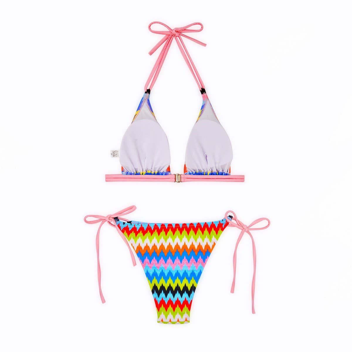 WAVE PRINT BIKINI TWO-PIECE SWIMSUIT WOMEN