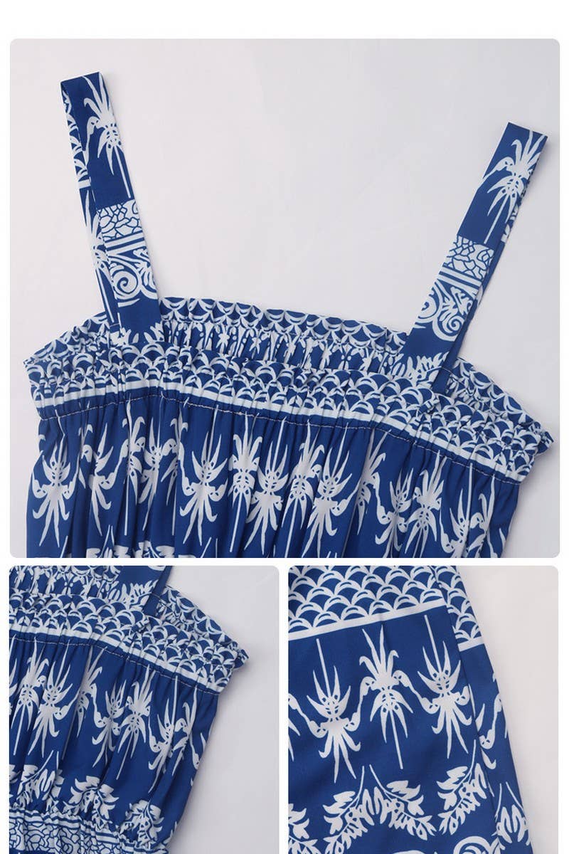 CWDMD4681_SUMMER SUSPENDER TUBE TOP HIGH WAIST DRESS