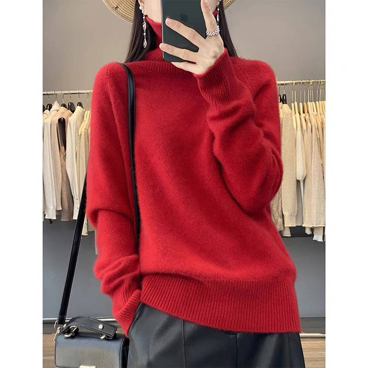 Women's Thick Knit Turtleneck Sweater