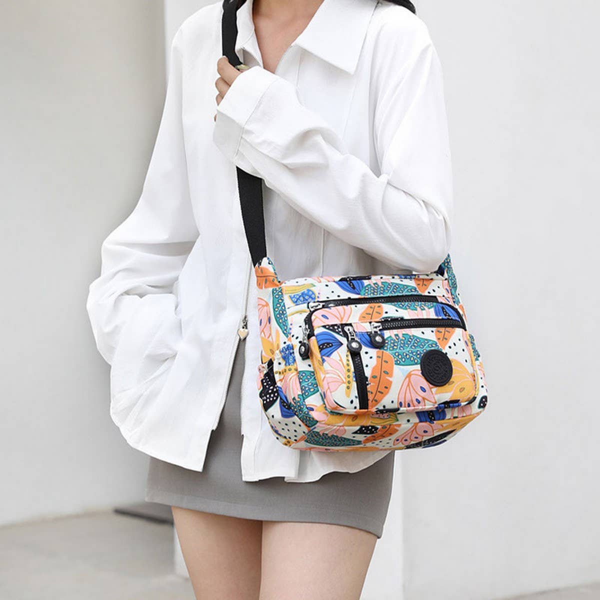 FASHION PRINTED NYLONCANVAS SHOULDER CROSSBODY BAG_CWASC1781