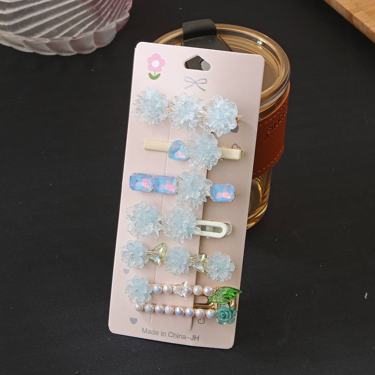 Sweet flower duckbill clip side hair clip