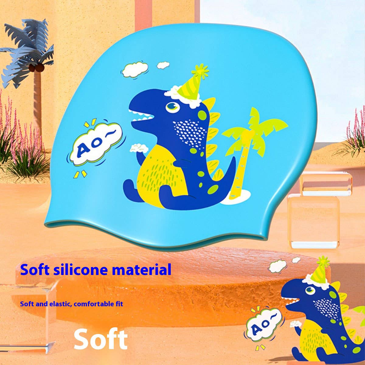 Kids Silicone Swim Cap ? Waterproof & Comfy