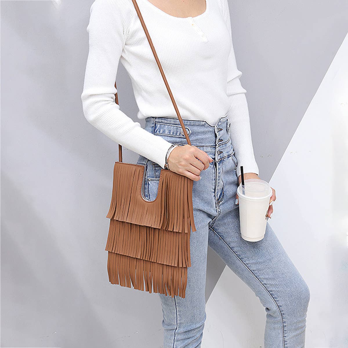 WOMEN FASHION FRINGE PURSES CROSSBOGY BAG_CWAB0801