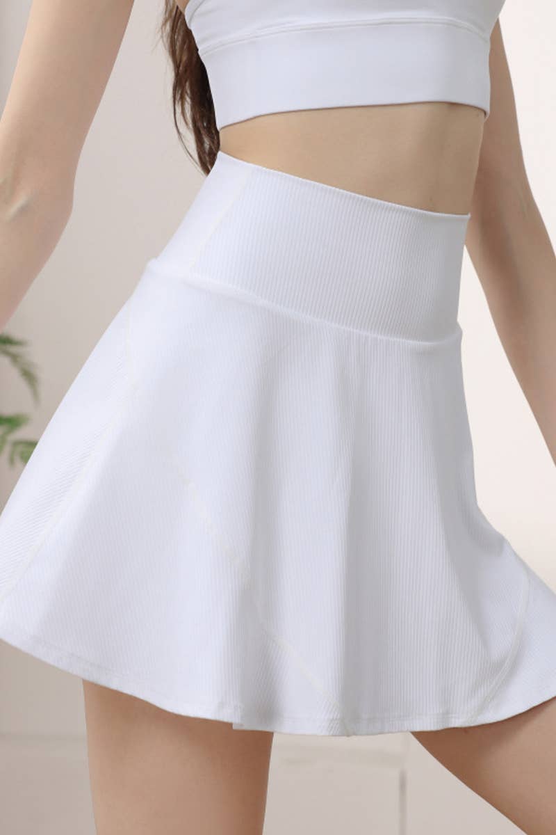 CWBSP0519_SUMMER ONE-PIECE HIGH WAIST SPORTS SKIRT