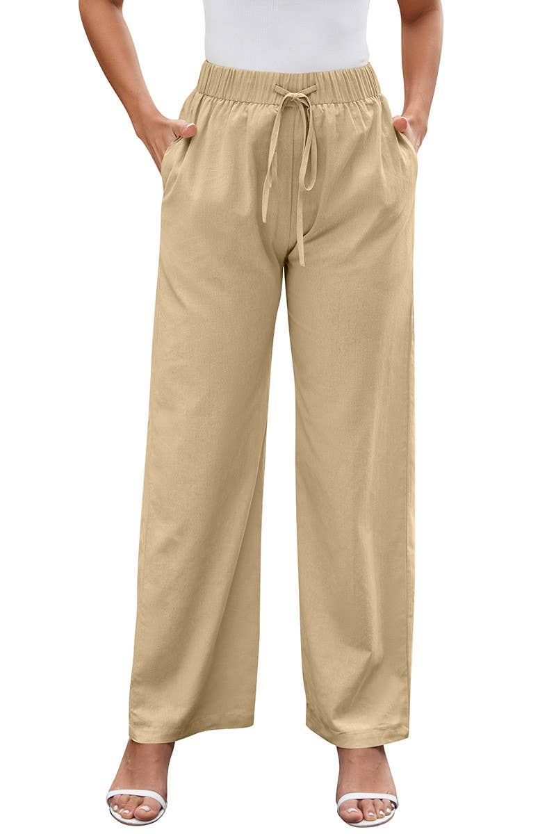 CWBLP1803_ELEGANT BREATHABLE HIGH WAIST WIDE LEG PANTS