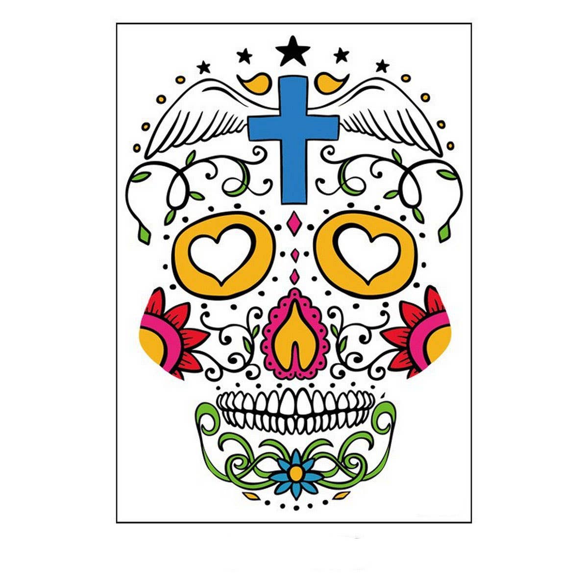 Day of the Dead Face Tattoos ? Waterproof Makeup