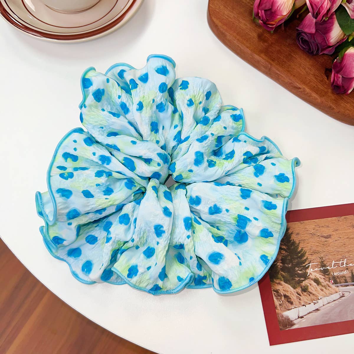 Floral vintage large intestine fabric hair band