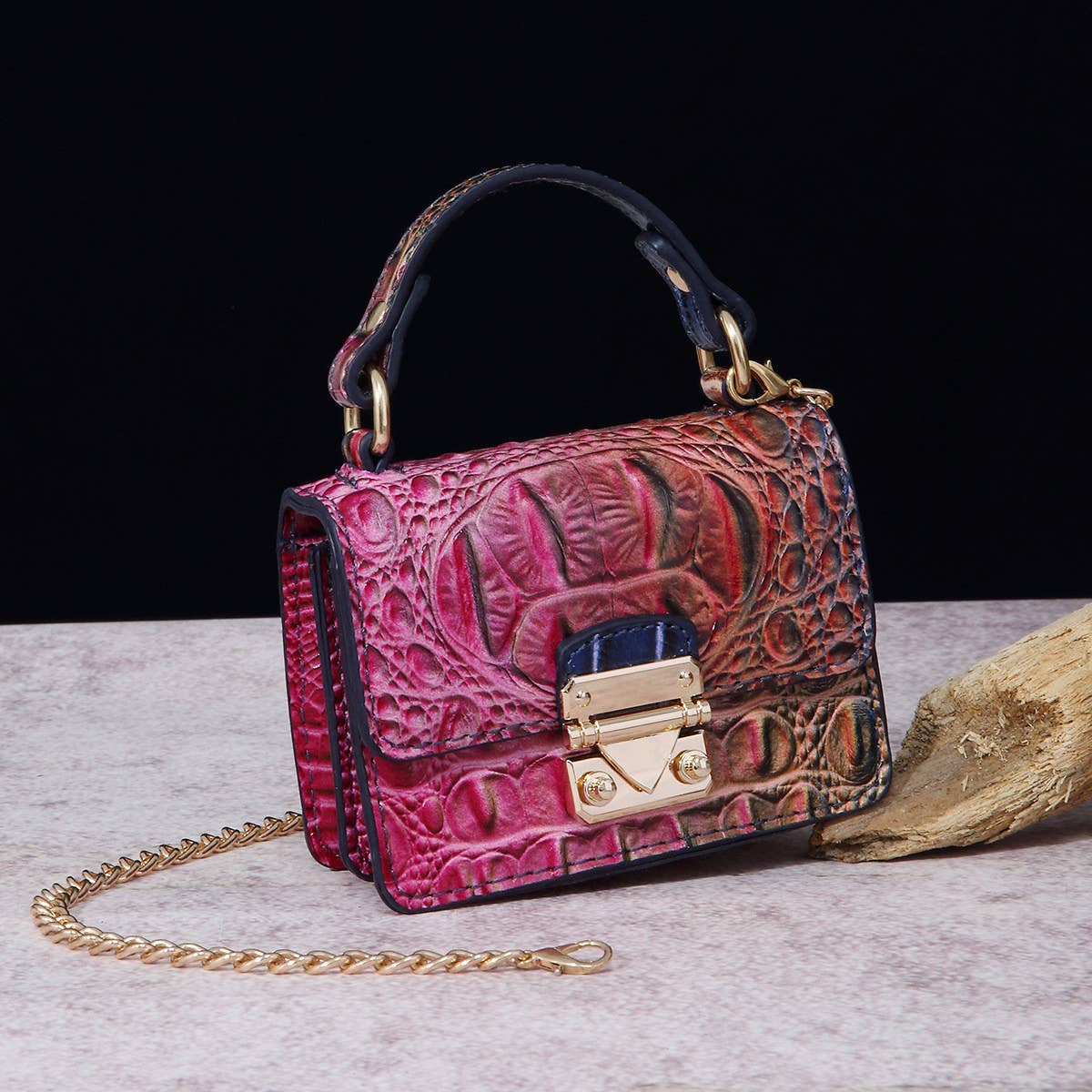 FASHION MULTICOLOR CROCODILE CROSSBODY BAG_CWAB2597