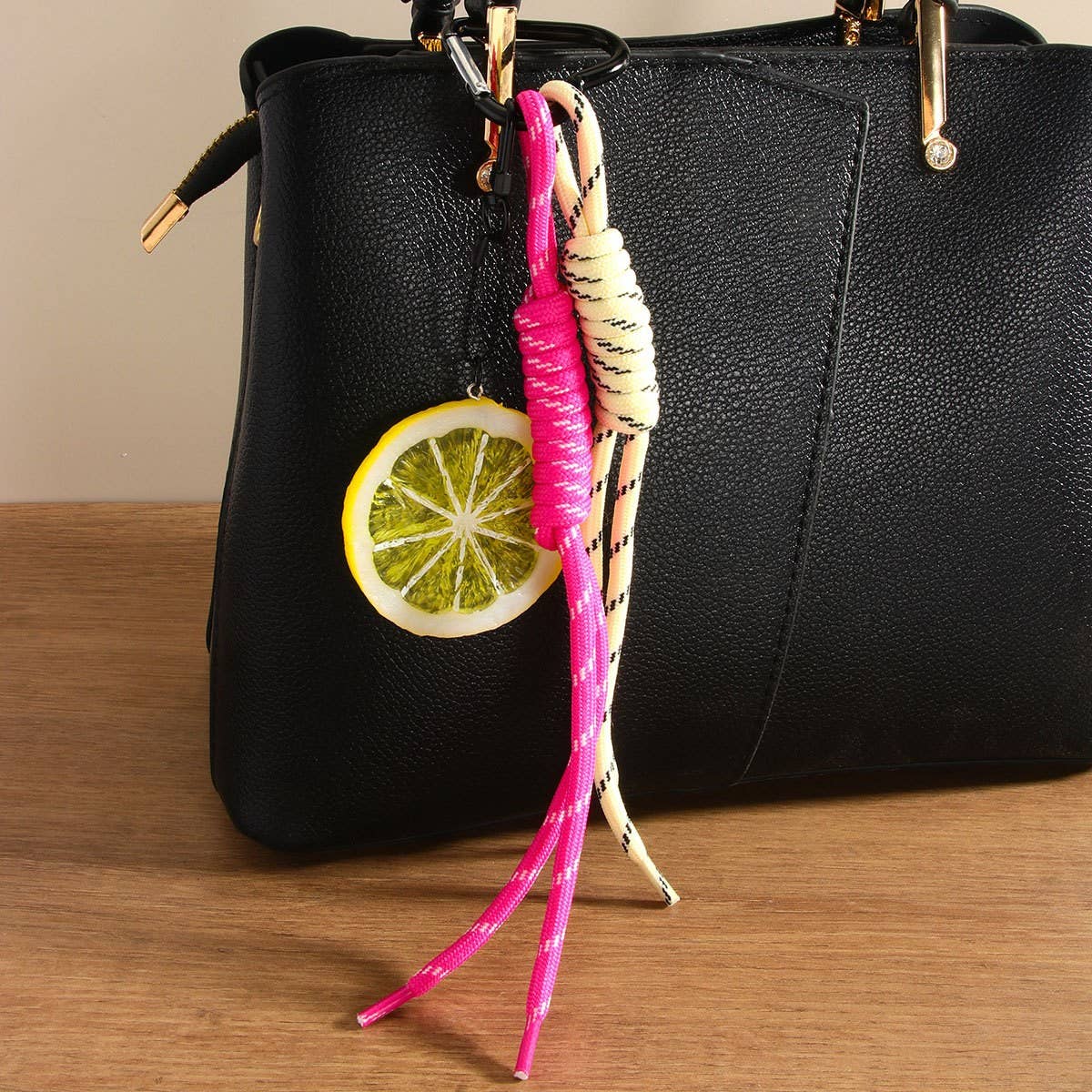 Creative Realistic Lemon Slice Fruit Keychain