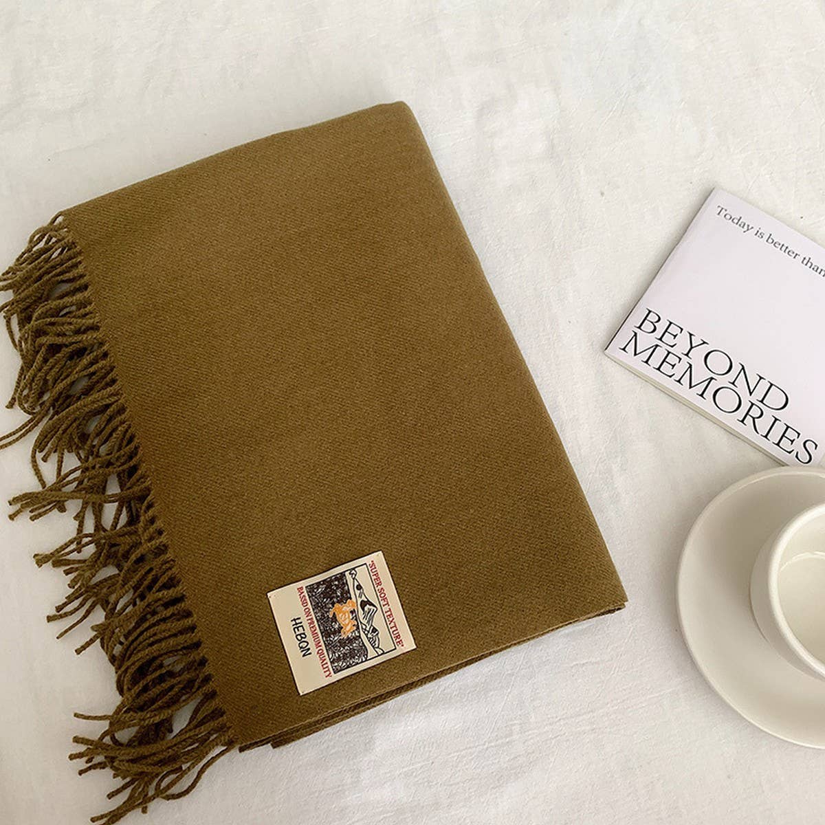 Solid Color Faux Cashmere Scarf -Winter Wrap_CWASC2303