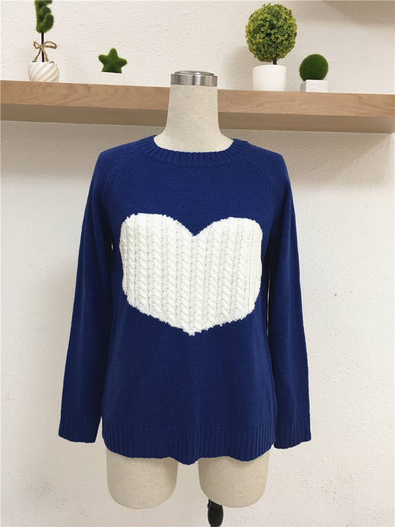 VALENTINE'S DAY PULLOVER CREW-NECK LOVE SWEATER