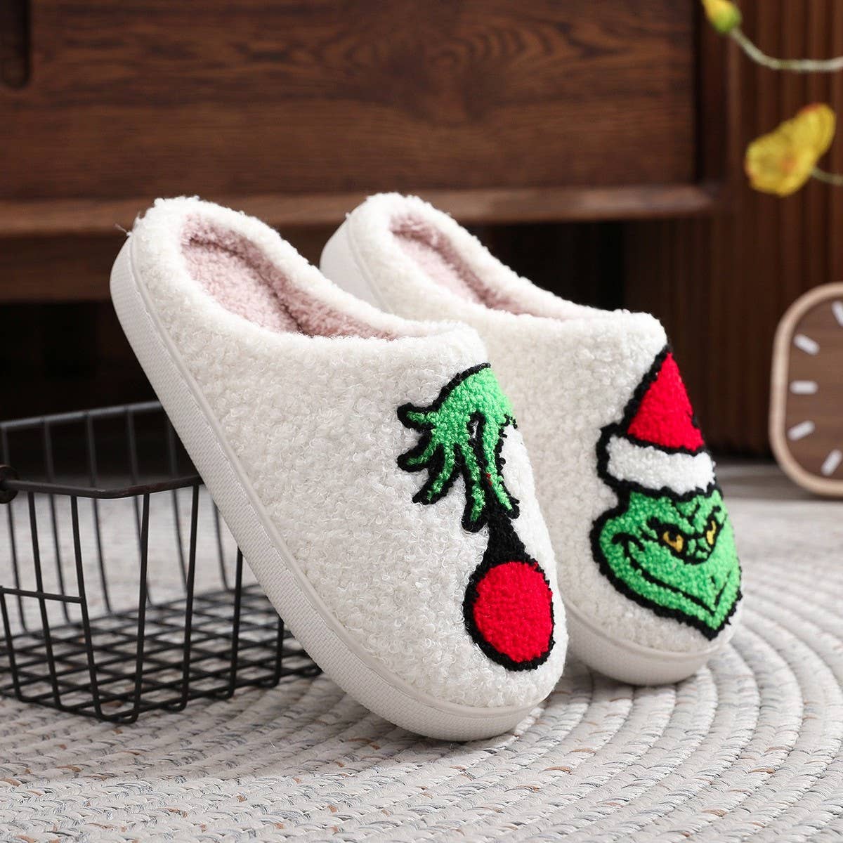 CHRISTMAS GRINCH HOME COTTON SLIPPERS