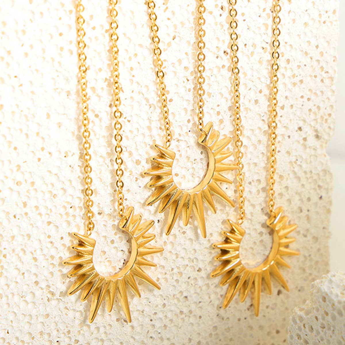 SUNFLOWER TITANIUM STEEL NECKLACE JEWELRY