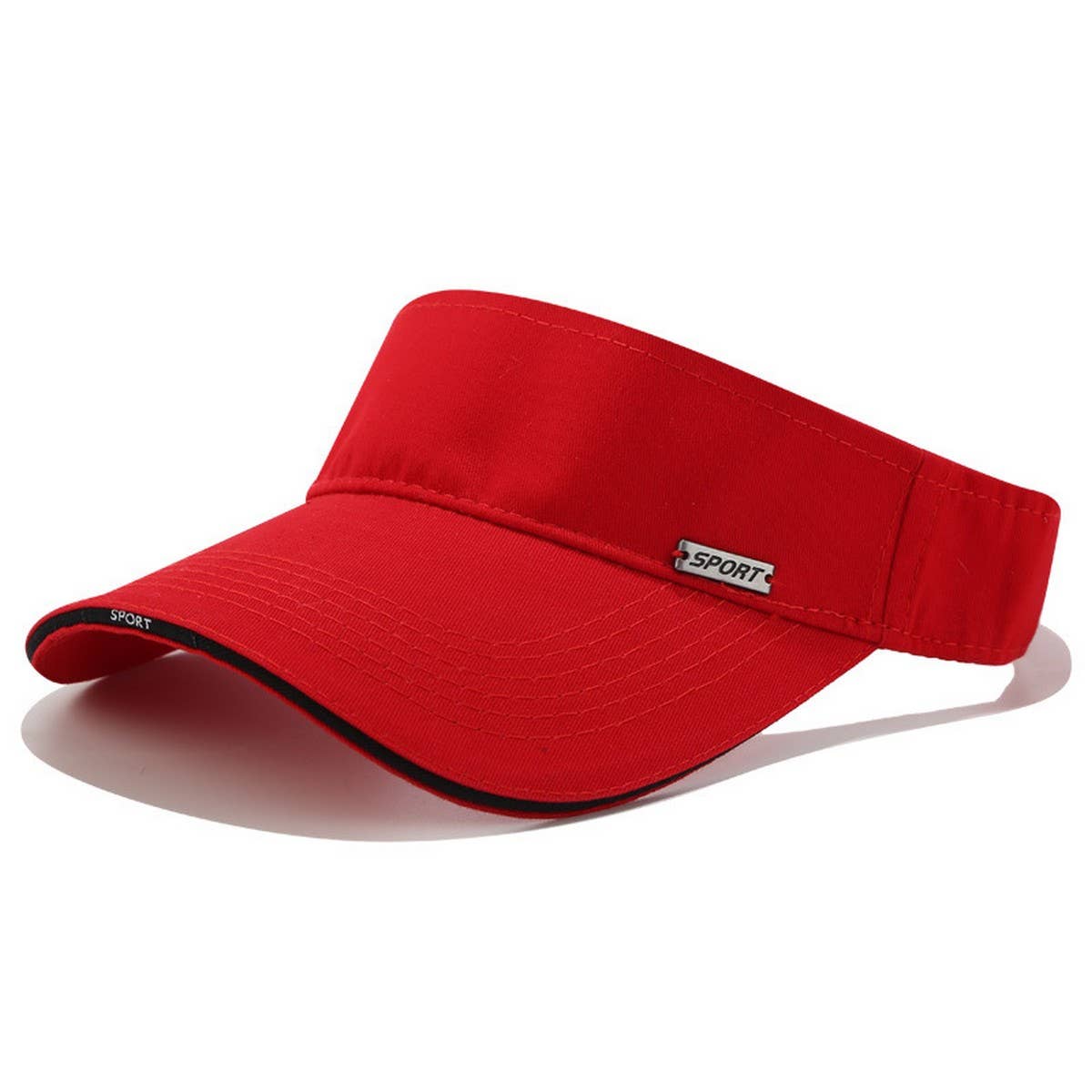 Sport Metal Logo Visor Hat - Outdoor Sunshade Cap_CWAH3297