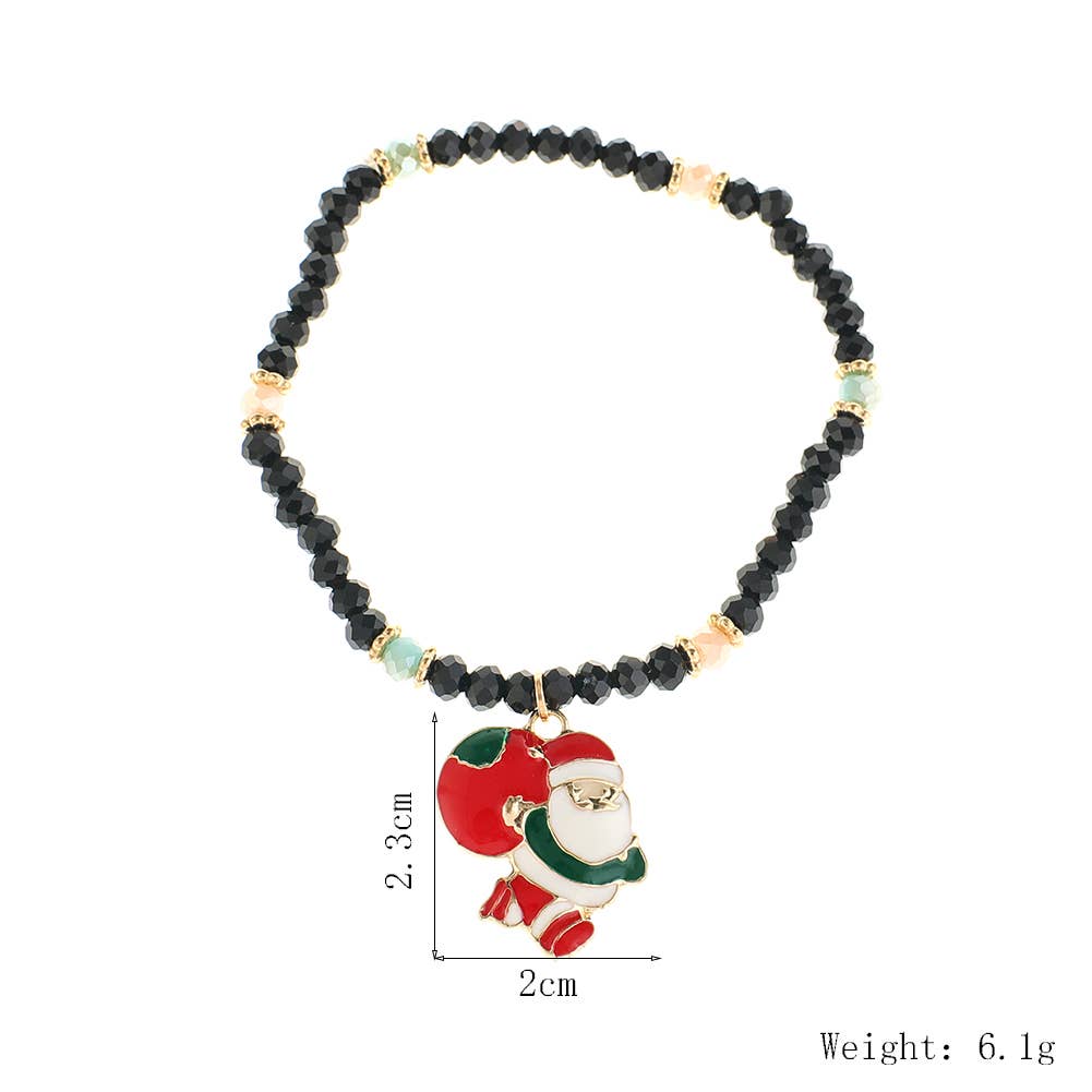 CHRISTMAS PENDANT BEADED BRACELET