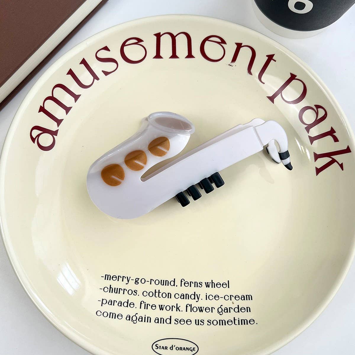 Music Note Hair Claw ? Acetate Piano & Sax Design