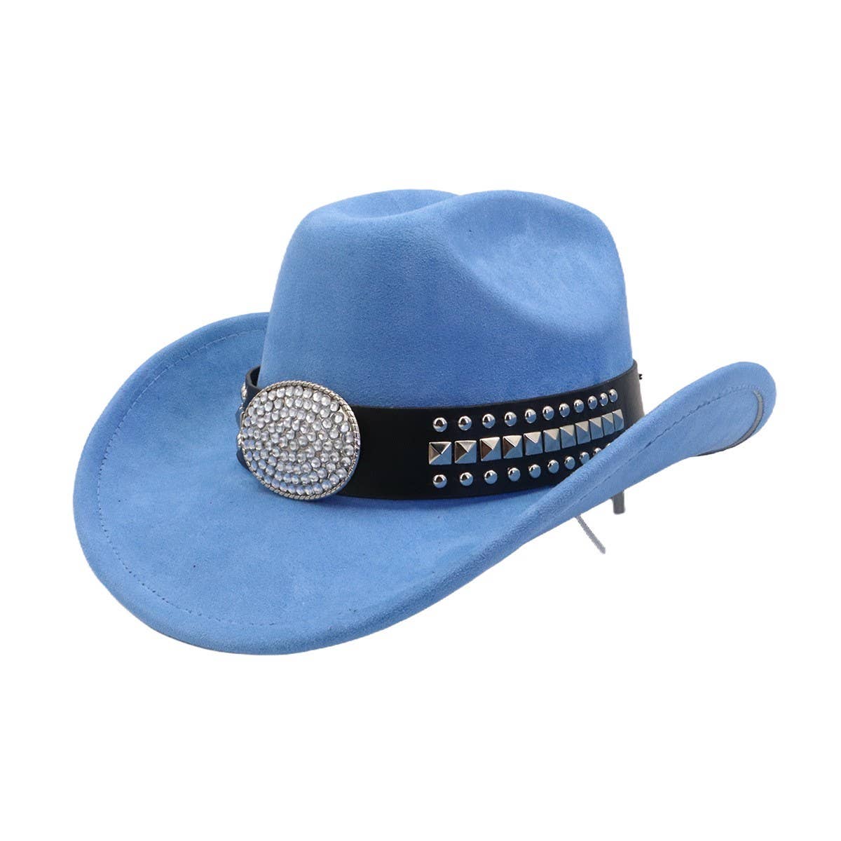 Men & Women Suede Cowboy Fedora Hat Western_CWAH04505