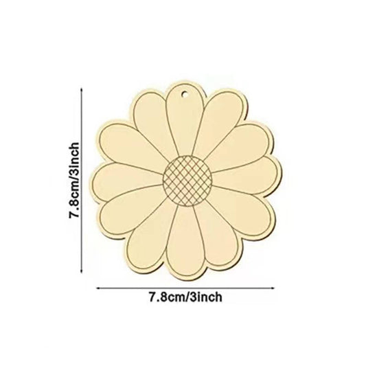 CWMM8559_PLANT AND INSECT SHAPED DIY SMALL WOODEN PENDANT