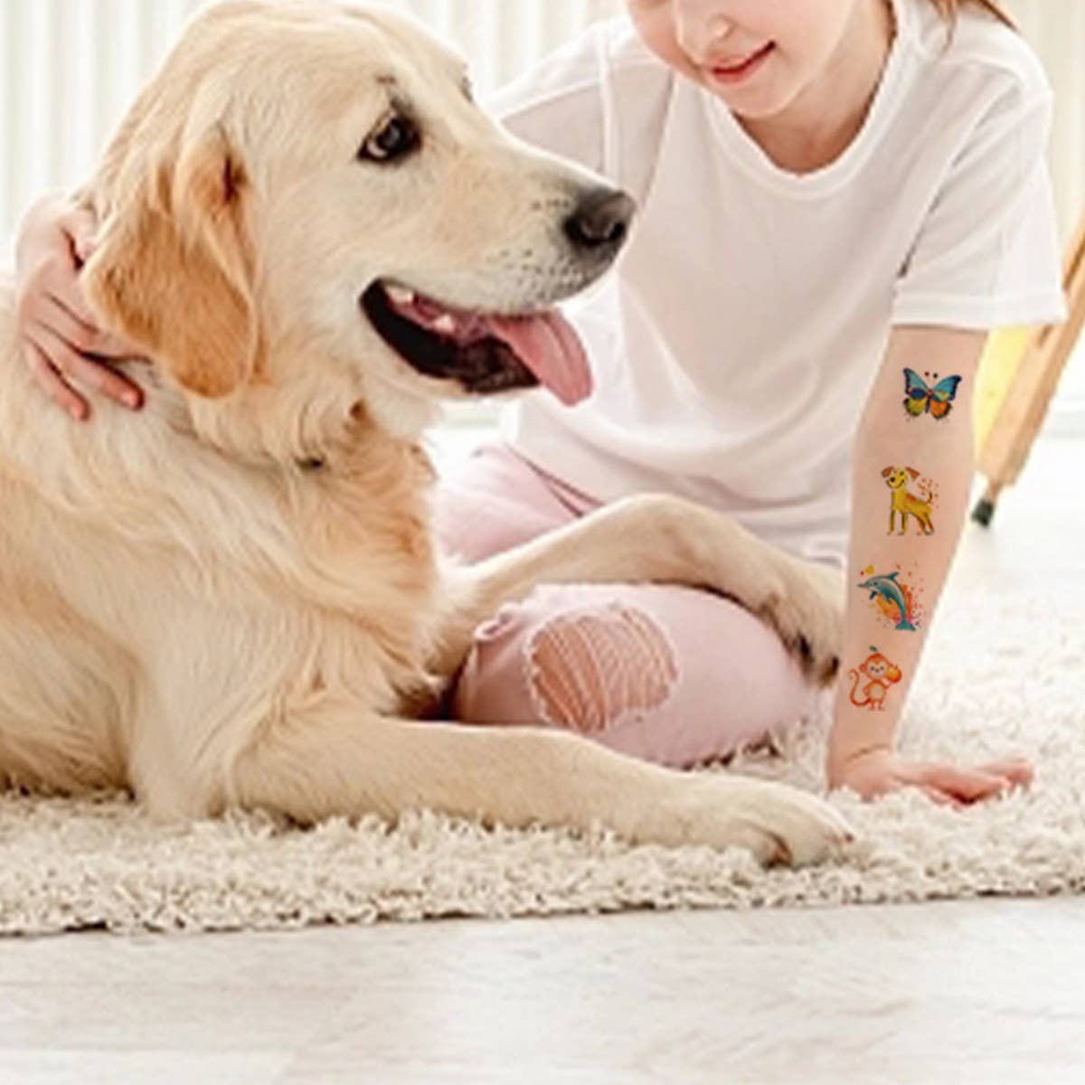 Kids Cartoon Animal Tattoo Stickers Set Waterproof