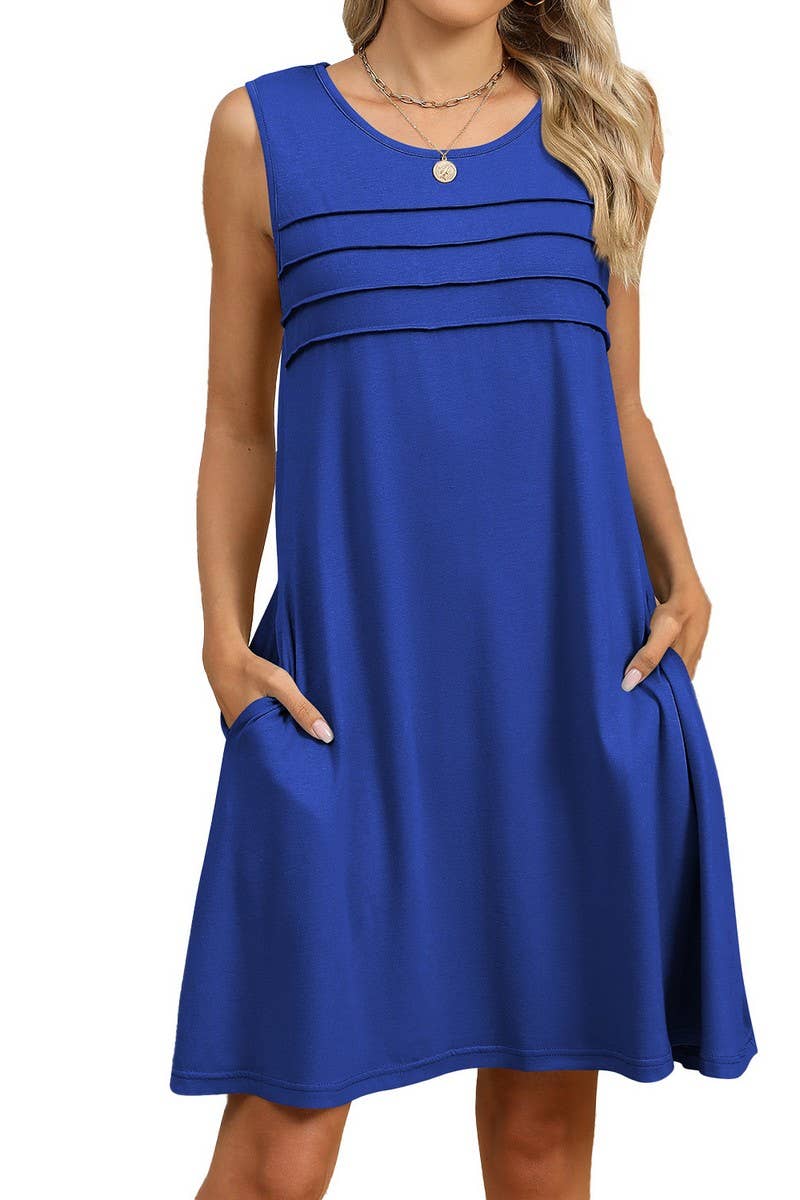 CWDSD7406_SPRING AND SUMMER CASUAL LOOSE POCKET DRESS