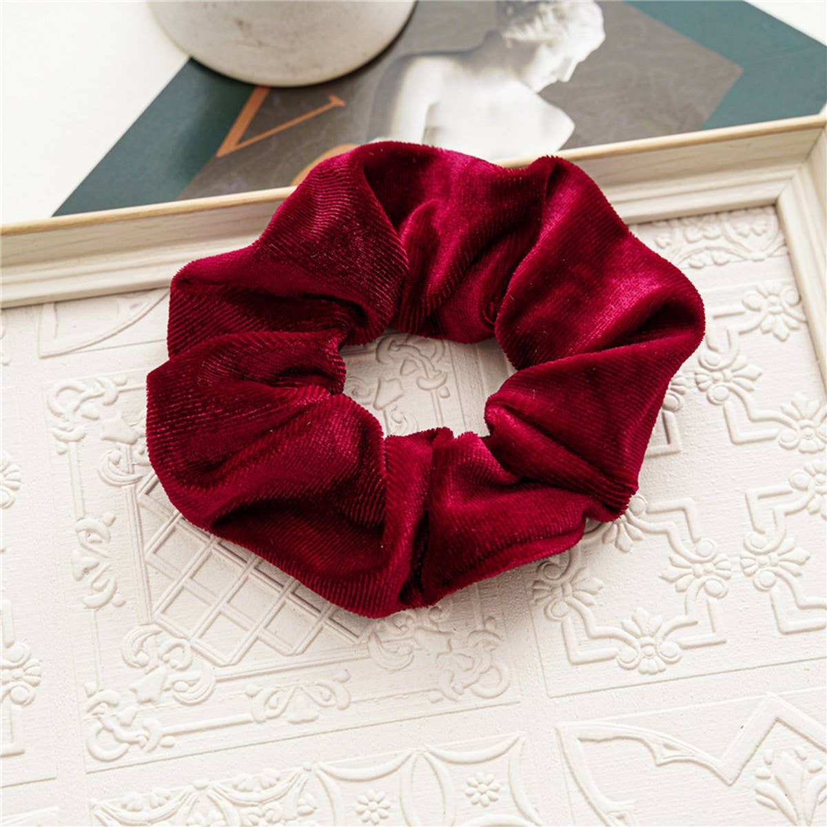 CHRISTMAS PLAID SIMPLE CRUMPLED HAIR BAND