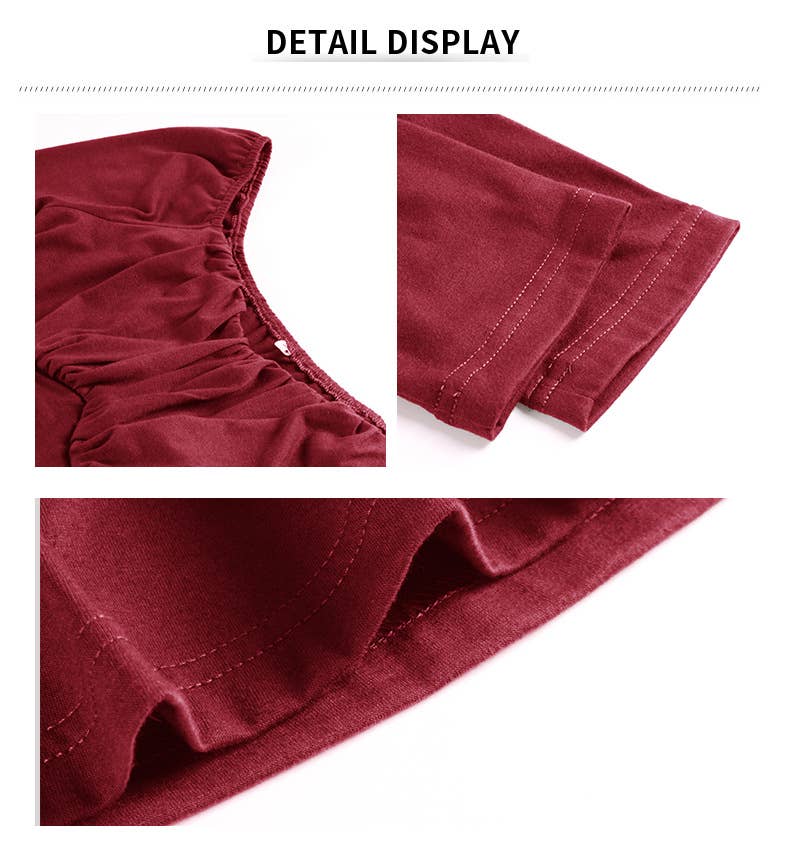 SOLID COLOR BASE DRESS FRENCH ROMANTIC DRESS