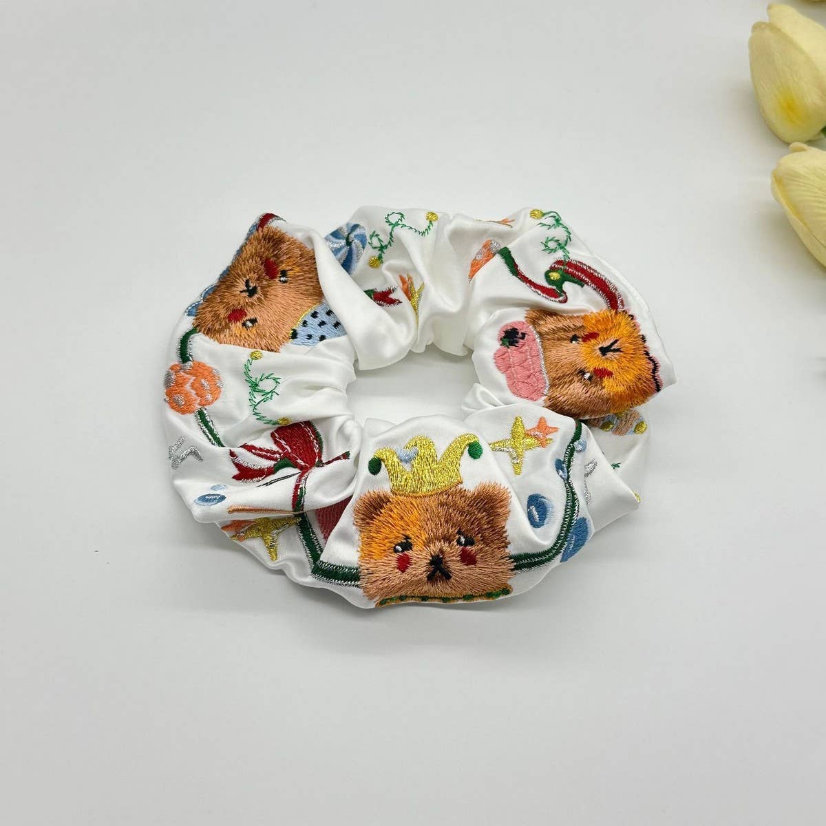 SATIN HEAVY EMBROIDERY HAIR ACCESSORY HEADPIECE