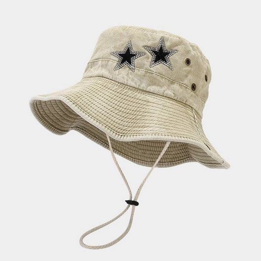 Women??¢s Star Rhinestone Wide Brim Sun Hat_CWAH3807