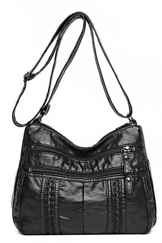 TEXTURE SOFT LEATHER MESSENGER BAG_CUAB0032