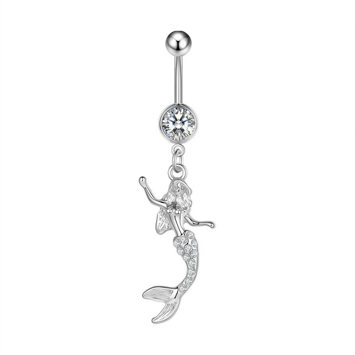 Mermaid Belly Ring Hypoallergenic Stainless Steel