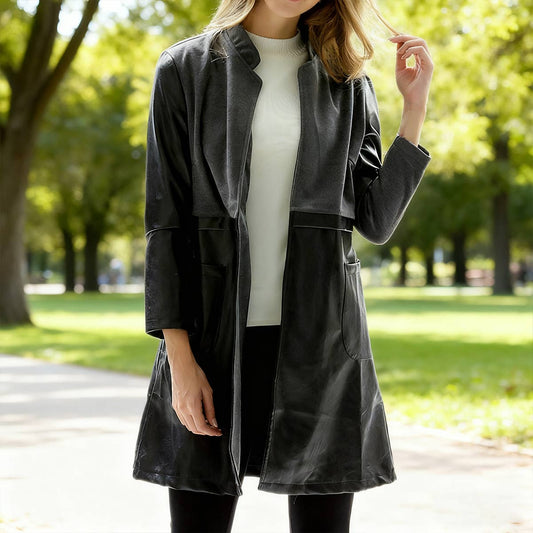 Textured, casual and retro leather jacket