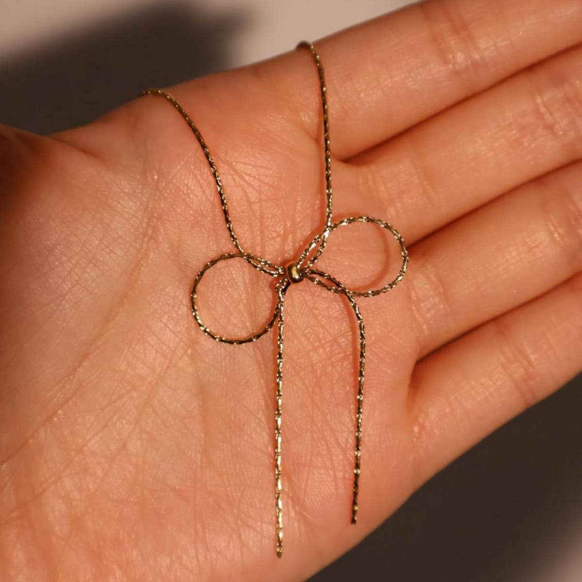 Vintage Titanium Steel Bow Necklace