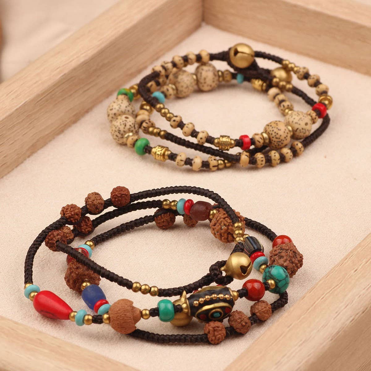 RETRO ETHNIC STYLE TURQUOISE MULTI-LAYER BRACELET_CWAJE3977