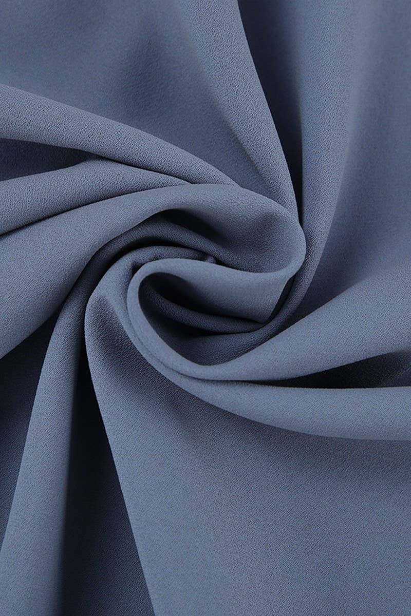 CWDMD4260_LANTERN SLEEVE V-NECK RETRO SLIM DRESS