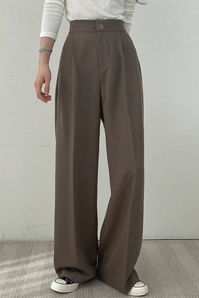 CWBLP00919_CASUAL STRAIGHT-LEG DRAPE SUIT WIDE-LEG PANTS