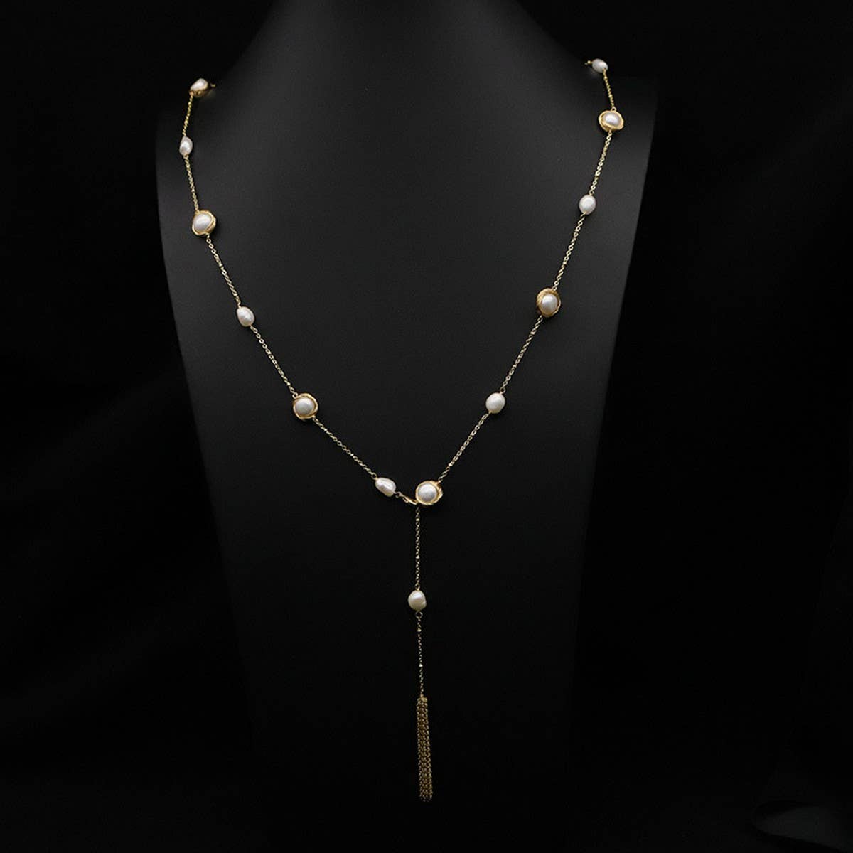 SIMPLE AND ELEGANT HIGH-END BOW PEARL NECKLACE