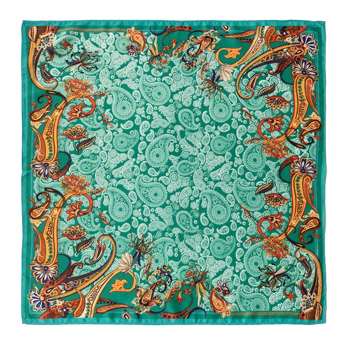 VINTAGE CASHEW FLOWER SMALL SQUARE SCARF