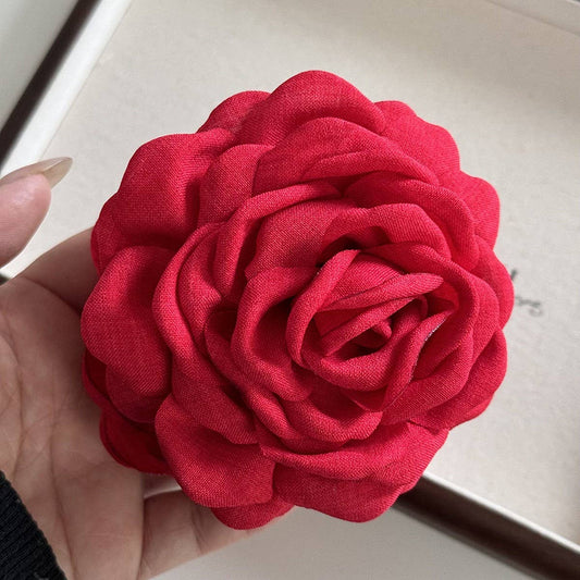 RETRO TEMPERAMENT ROSE FLOWER CLIP FOR WOMEN
