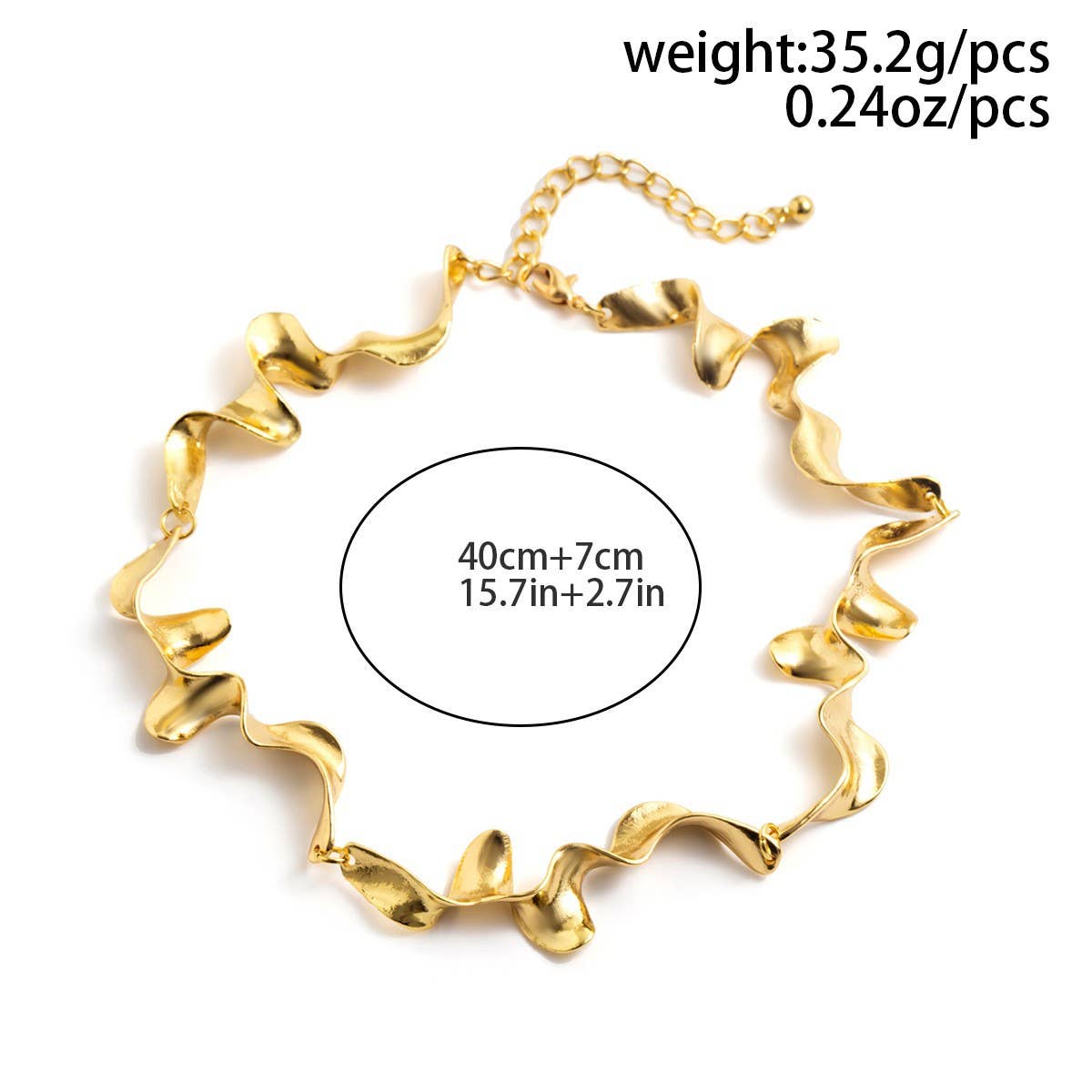 COOL GEOMETRIC TWISTED DESIGN NECKLACE