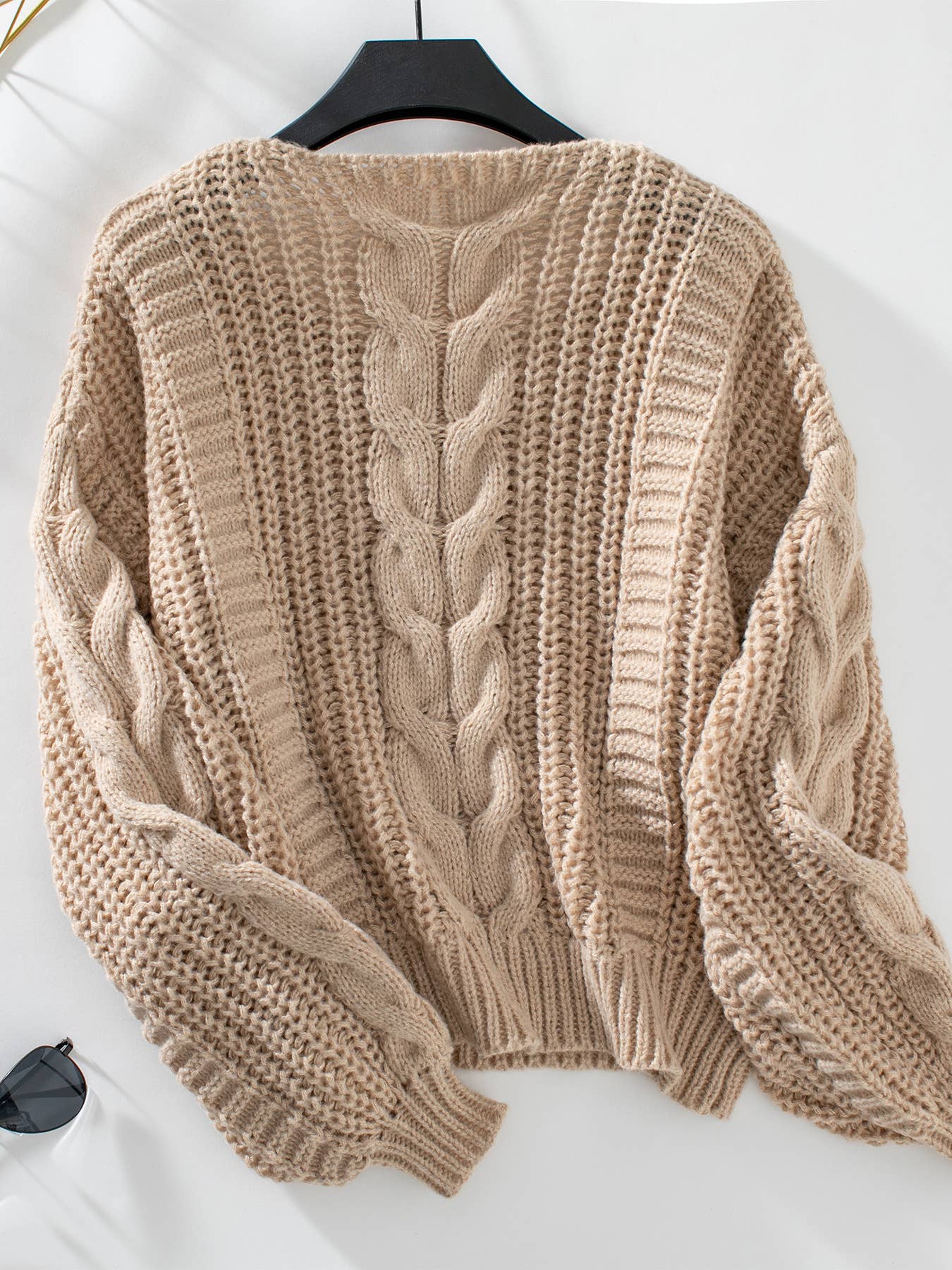 VINTAGE LOOSE LANTERN SLEEVE KINK KNIT