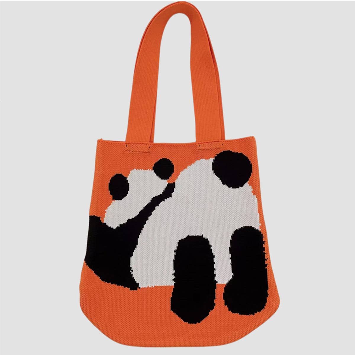 WOMEN CASUAL PANDA KNITTED HANDBAG SHOULDER BAG_CWAB0850