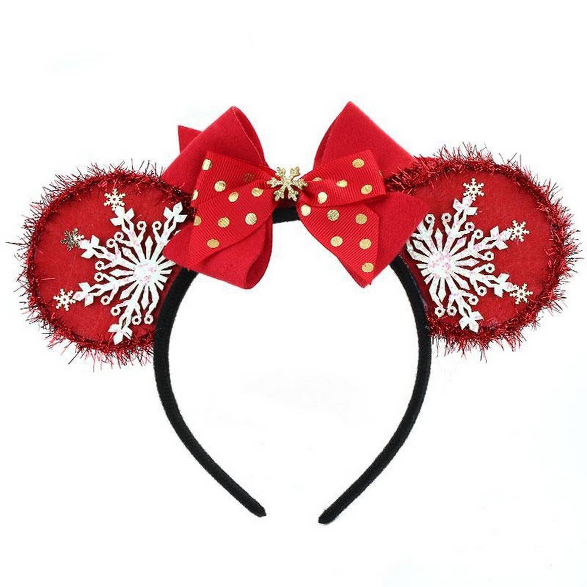 Christmas Snowflake Bow Headband for Girls