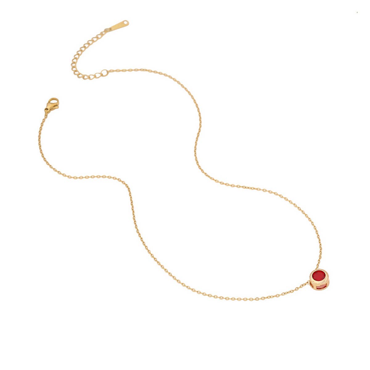 FASHION ROUND ZIRCONIUM CLAVICLE CHAIN NECKLACE_CWAHA0877