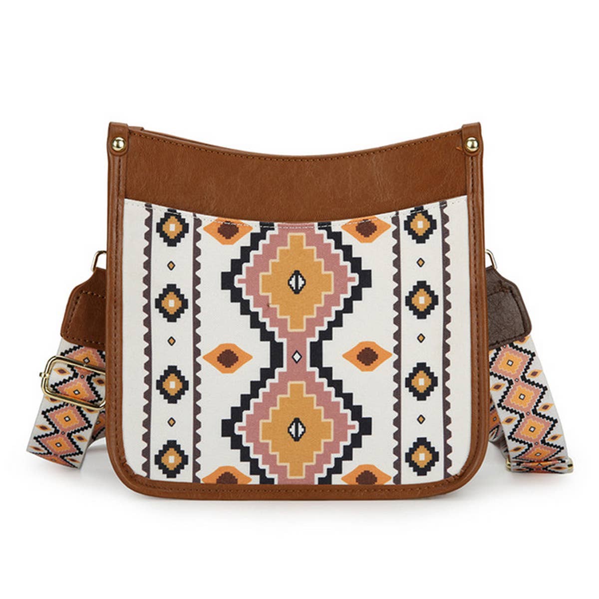 VINTAGE BOHEMIAN PRINT CROSSBODY TOTE BAG_CWAB2698