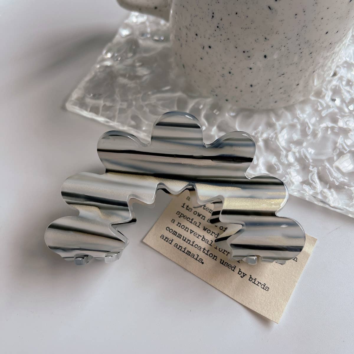 Wavy Flower Acetate Hair Claw, Simple Fresh Clip_CWAHA1328