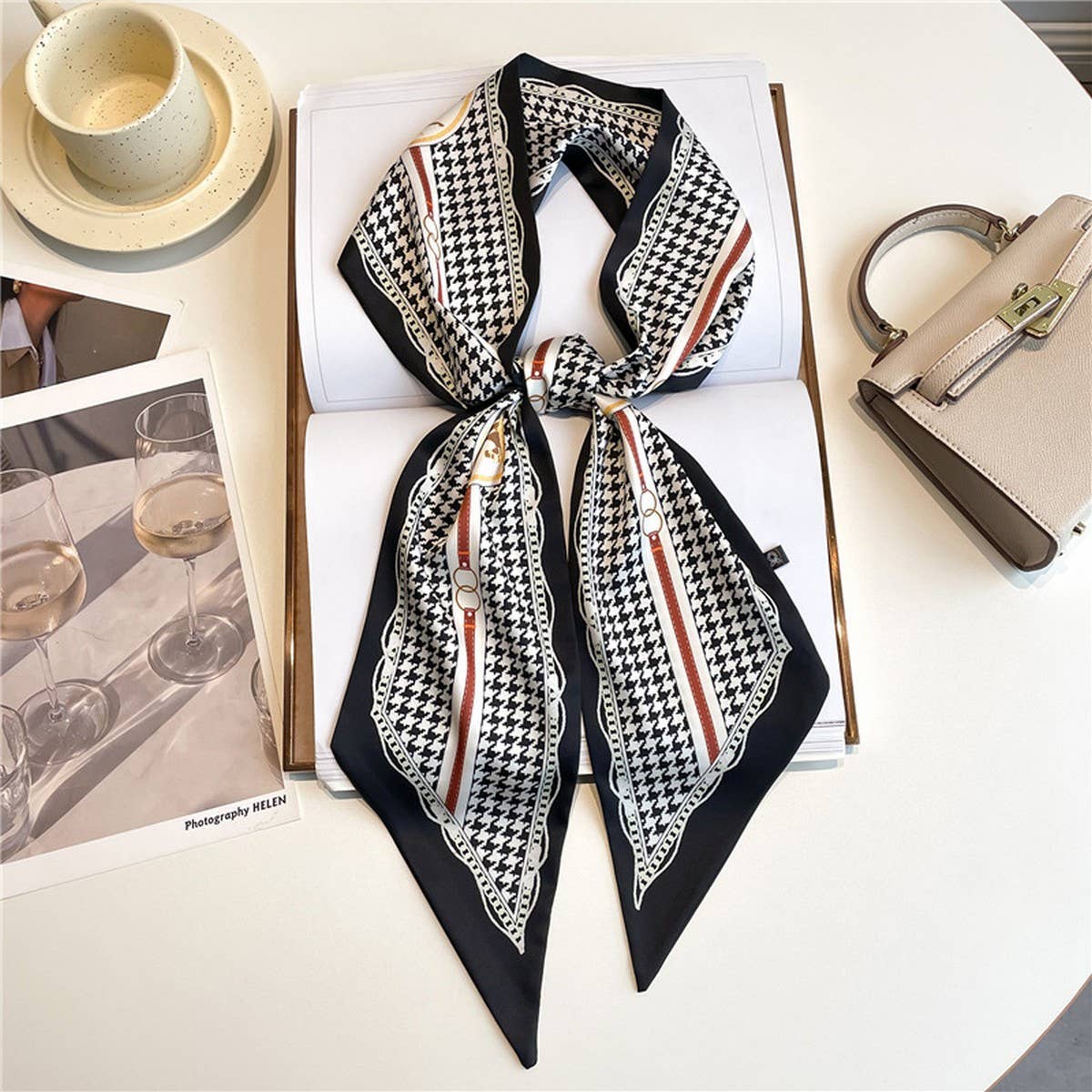 POLKA DOT THIN FASHIONABLE ALL-MATCH HEAD SCARF_CWASC1517