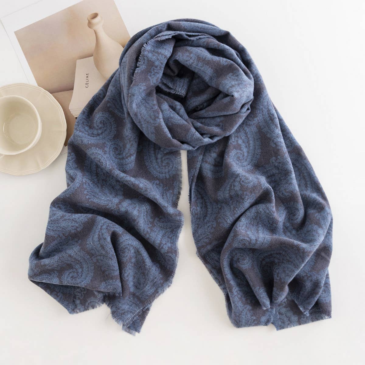Paisley Scarf ??Vintage Winter Faux Cashmere Wrap_CWASC0439